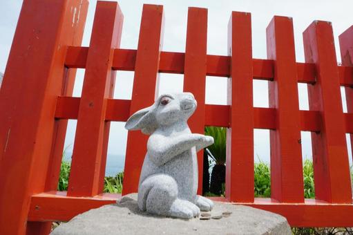 宮崎　日南 鵜戸神宮 ウサギ像3の写真
