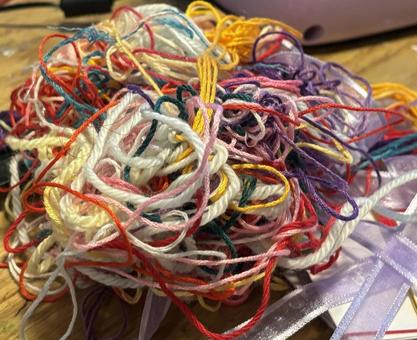 絡まった糸 糸,毛糸,絡まったの写真素材