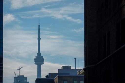 CNタワーと都市景観 cnタワー,ランドマーク,トロントの写真素材