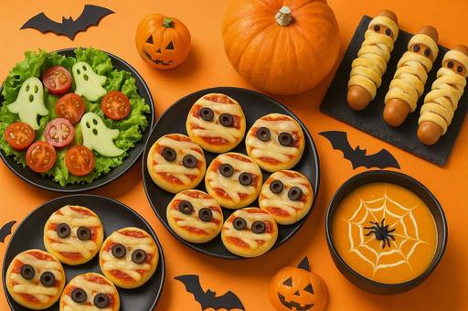ハロウィン料理と可愛いパーティーフード ハロウィン料理と可愛いパーティーフードの写真