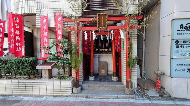 銀座八丁神社朝日稲荷神社 銀座八丁神社朝日稲荷神社 神社,銀座八丁神社,朝日稲荷神社の写真素材
