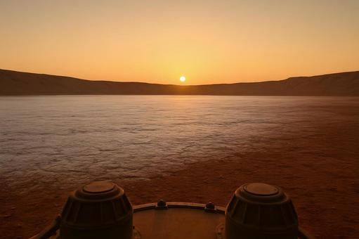 霜昇華の黎明の写真