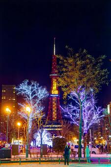 ホワイトイルミネーション ホワイトイルミネーション,札幌,冬の写真素材