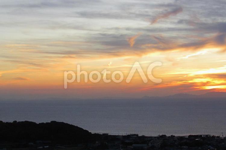 淡路島から望む瀬戸内海 淡路島,夕方,海の写真素材