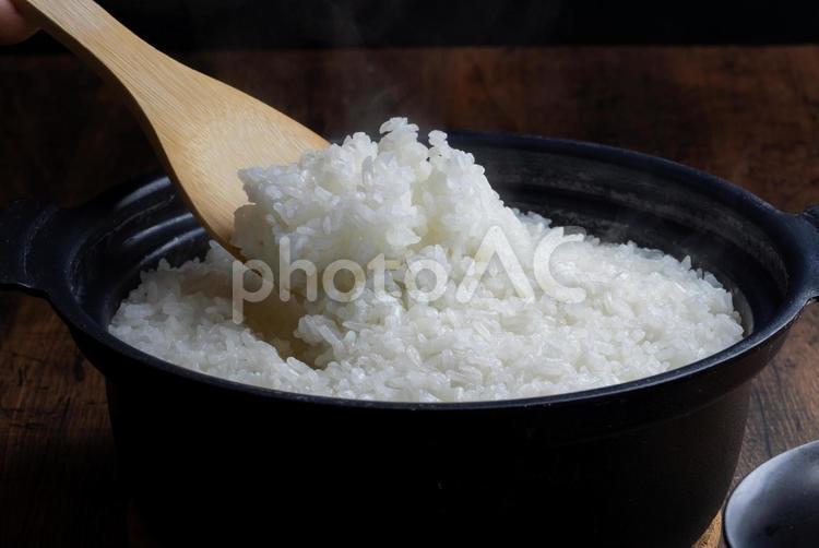 炊き立てのご飯　cooked rice 炊き立て,ご飯,米の写真素材