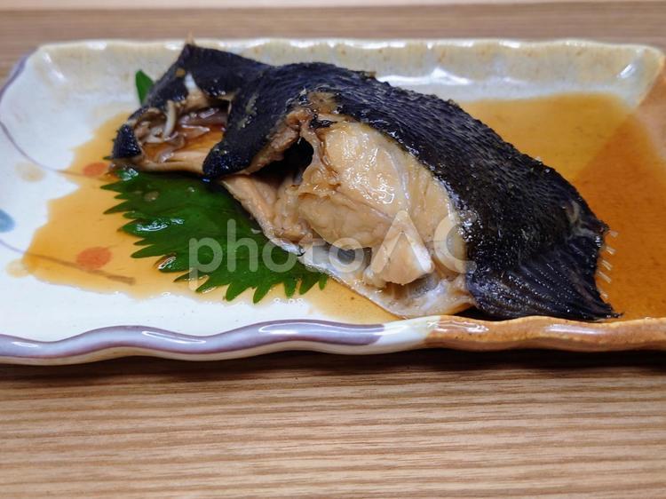 魚料理　カレイの煮付け 魚,魚料理,おかずの写真素材