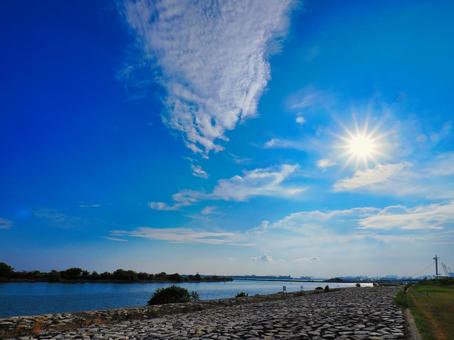 真夏の葛西臨海公園の空 真夏の葛西臨海公園の空の写真