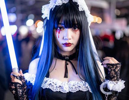 地雷系女子今日は推しに合える大事なライブ 地雷系女子今日は推しに合える大事なライブ 地雷系,推し活,女子の写真素材