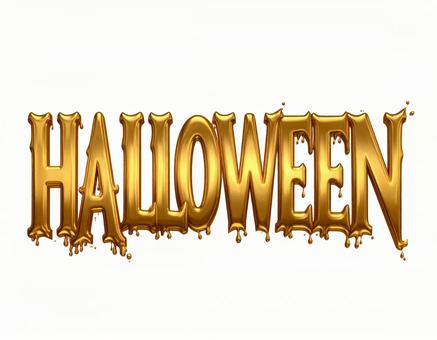 Halloween ゴールドの文字 Halloween ゴールドの文字の写真