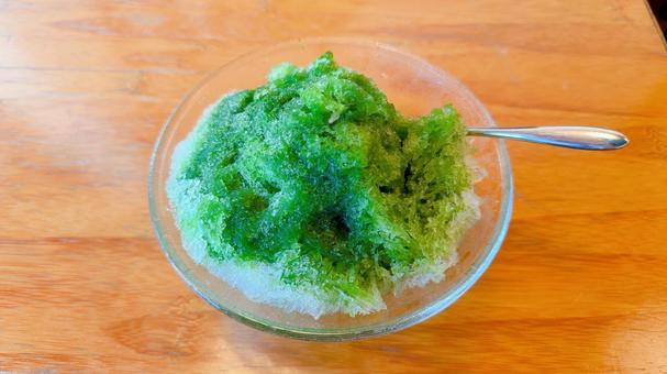 Shaved Ice Matcha from a Japanese Sweets Shop, JPG Shaved Ice Matcha from a Japanese Sweets Shop, JPG