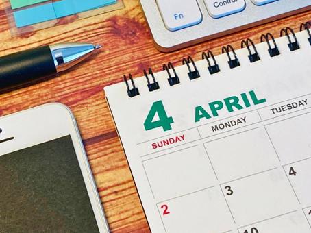 4月カレンダー 4月カレンダー 4月,カレンダー,スケジュールの写真素材