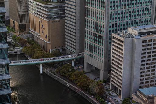都市景観 都市景観 ステーションワン,淀屋橋,大阪の写真素材