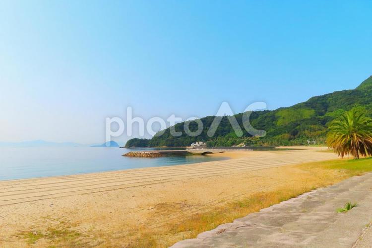 【山口県】周防大島の片添ヶ浜海水浴場 風景,自然,旅行の写真素材