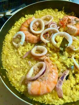 パエリア パエリア,スペイン料理,料理の写真素材