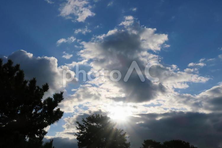 空模様 空,ブルースカイ,鮮やかの写真素材