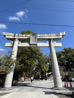 福島八幡宮 鳥居 福島八幡宮 鳥居 福島八幡宮,福岡県八女市,八女の写真素材
