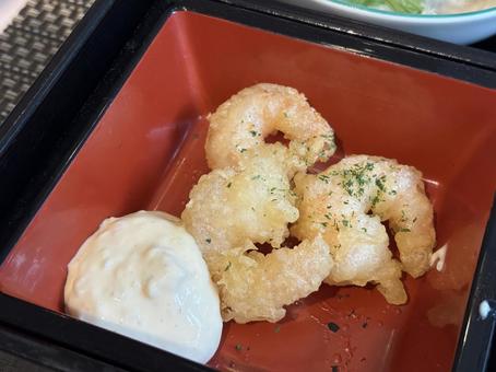エビのフリット 昼食,レストラン,食事の写真素材