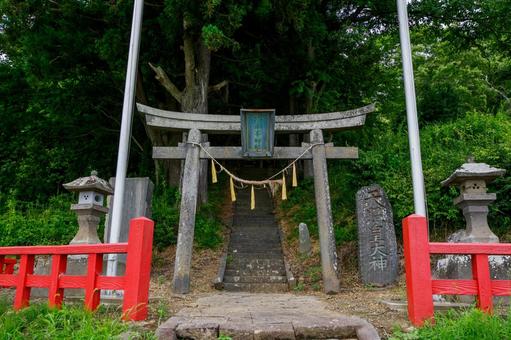 Photo, a shrine, shimizumine shrine, shrines and temples, 