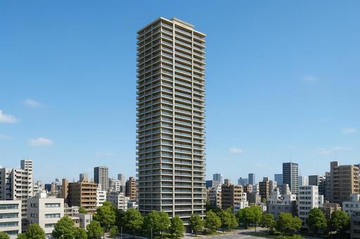 都市の青空と高層ビル 都市の青空と高層ビルの写真