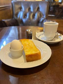 休日のモーニング モーニング,モーニングセット,カフェの写真素材