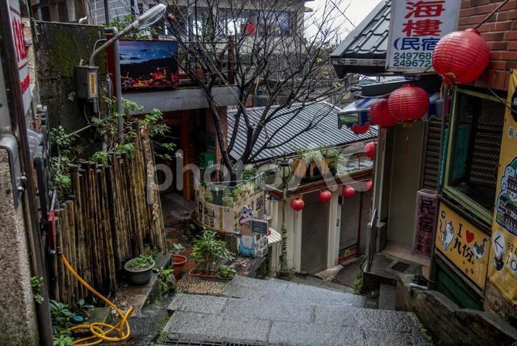 九份の一角 九份,台湾,家屋の写真素材
