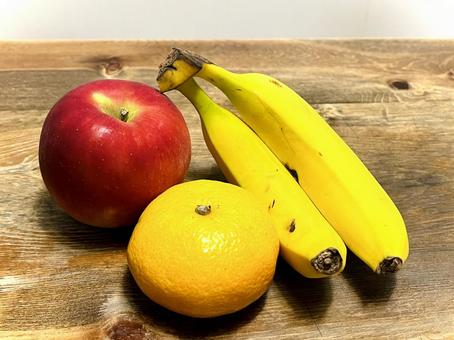 りんご、みかん、バナナ 07 果物,3種,リンゴの写真素材