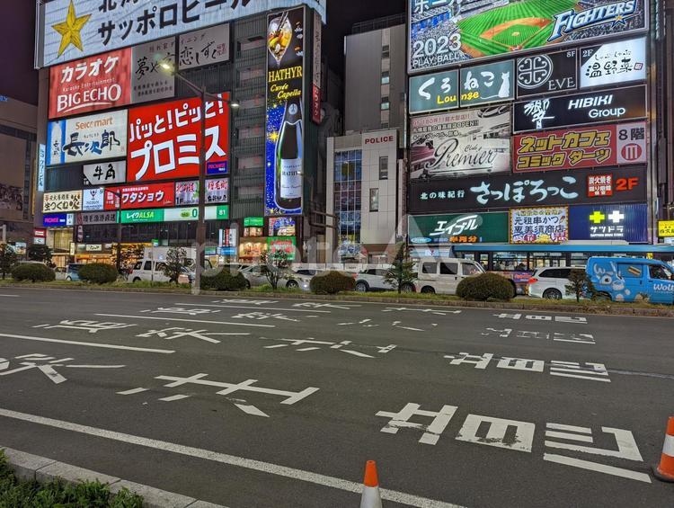 すすきの すすきの,ススキノ,歓楽街の写真素材