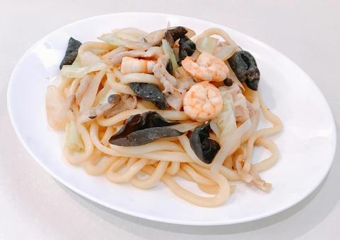 海鮮焼きうどん 海鮮焼きうどん 海鮮焼きうどん,海鮮,海老の写真素材