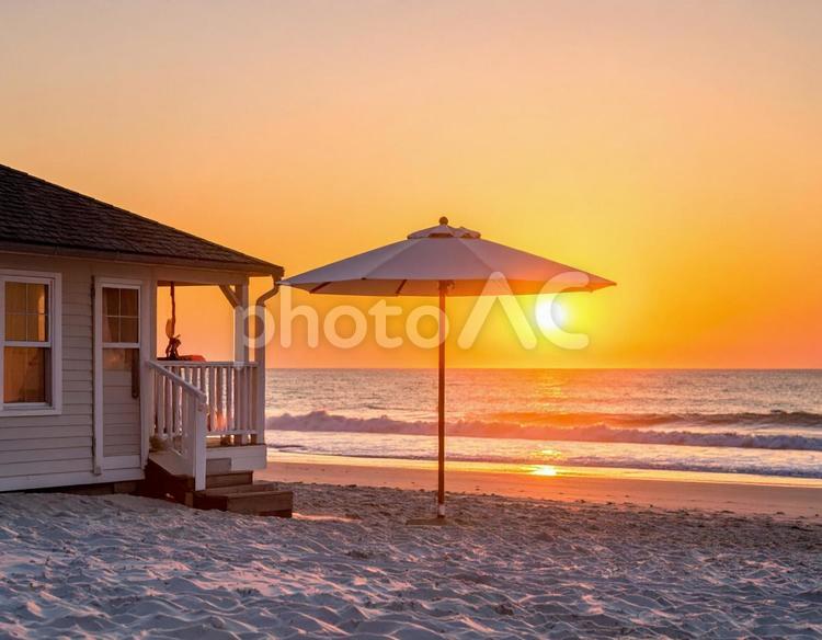 南国の海　海辺の夕焼け 海,夕焼け,南国の写真素材