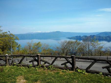 十和田湖の展望台から眺める絶景 十和田湖の展望台から眺める絶景の写真