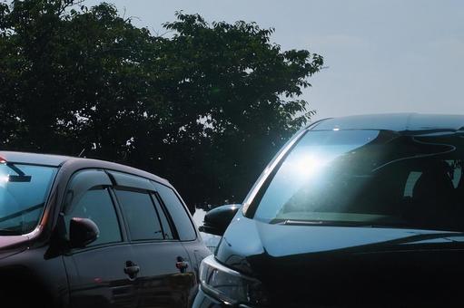 Parking lot in direct sunlight in summer, JPG Parking lot in direct sunlight in summer, JPG