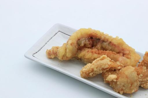 いか下足天ぷら&鶏唐揚げ いか下足天ぷら&鶏唐揚げ いか下足,天ぷら,いか下足天ぷらの写真素材