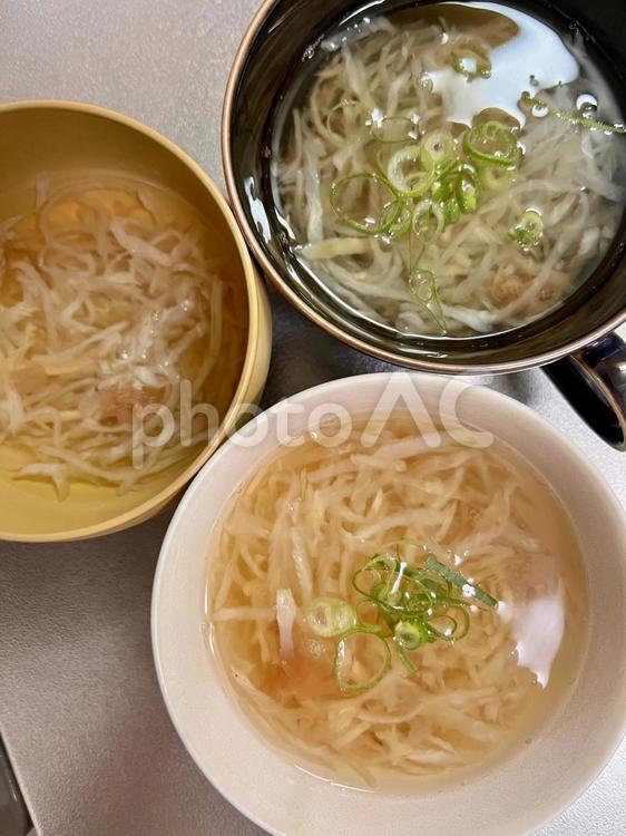 切り干し大根の梅流しスープ 食事,ご飯,夕食の写真素材
