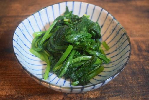 和食の副菜:青菜のおひたし 和食の副菜:青菜のおひたし 小松菜,青菜,おひたしの写真素材