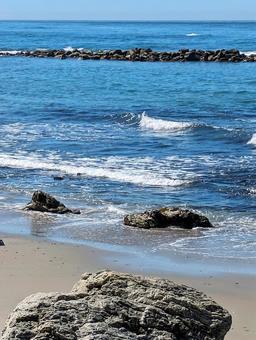 夏の伊良湖岬 波打ち際 夏の伊良湖岬 波打ち際 伊良湖岬,恋路ヶ浜,海の写真素材