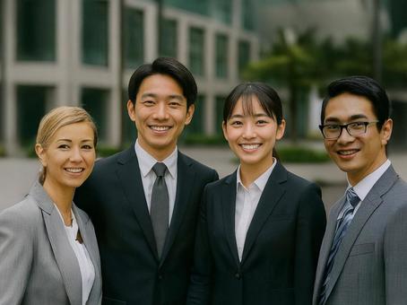 同期入社のサラリーマンの写真