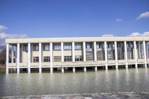 武豊町立図書館 アサリ池 アサリ池,武豊町立図書館,図書館の写真素材