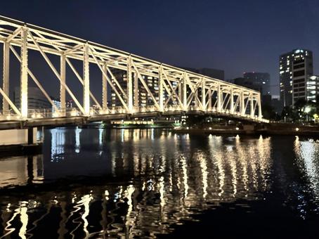 天王洲エリアのテラスからの夜景1 天王洲エリアのテラスからの夜景1 天王洲,天王洲運河,天王洲アイルの写真素材