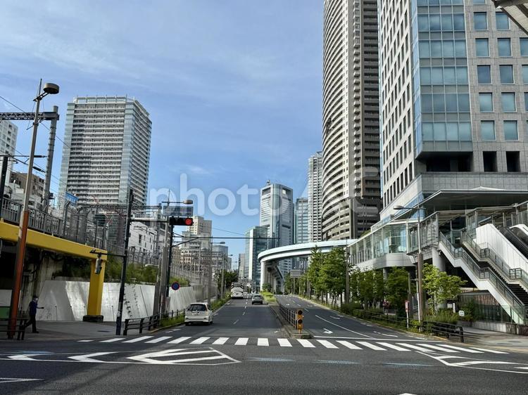 浜松町　駅周辺の風景 ビル群,基礎工事,浜松町の写真素材