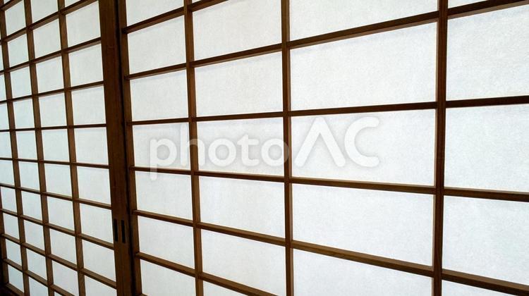 昔ながらの日本家屋の障子 日本家屋,障子,建具の写真素材