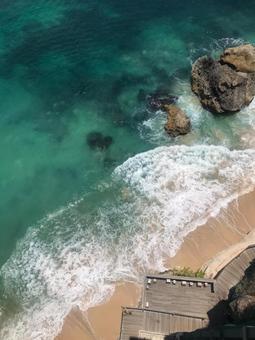 上空からのバリ島の海 上空からのバリ島の海の写真