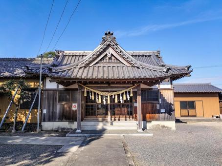庄野宿　川俣神社 川俣神社,庄野宿,旧東海道の写真素材