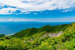 弥彦山の風景 弥彦山,新潟,山頂の写真素材