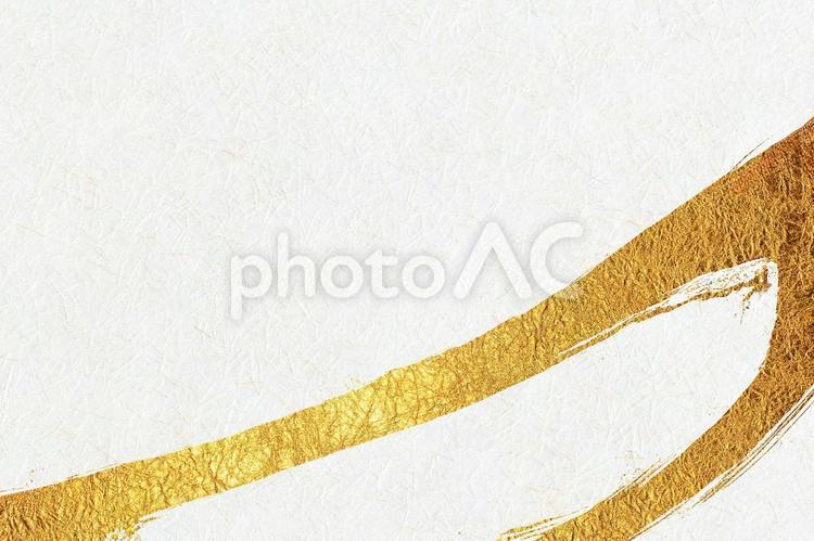 金色と白の和紙の横長背景素材 背景,金,白の写真素材