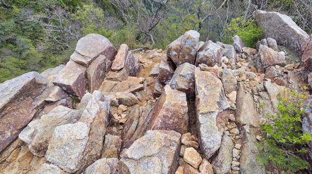 キレット③ キレット,御在所岳,難所の写真素材
