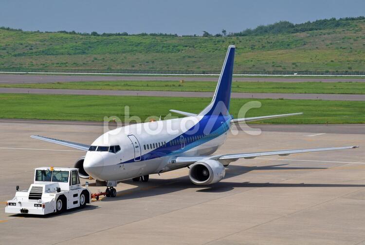 飛行機　旅客機　福島空港 飛行機,旅客機,空港の写真素材