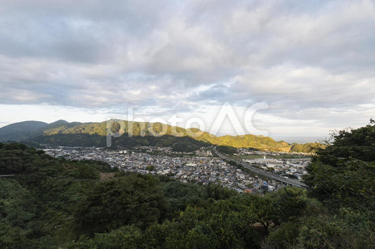 静岡県静岡市清水区興津の街並み 興津,清水区,静岡市の写真素材