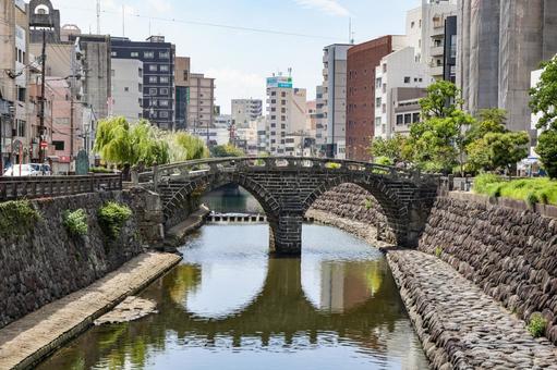 眼鏡橋 眼鏡橋,長崎眼鏡橋,石橋の写真素材