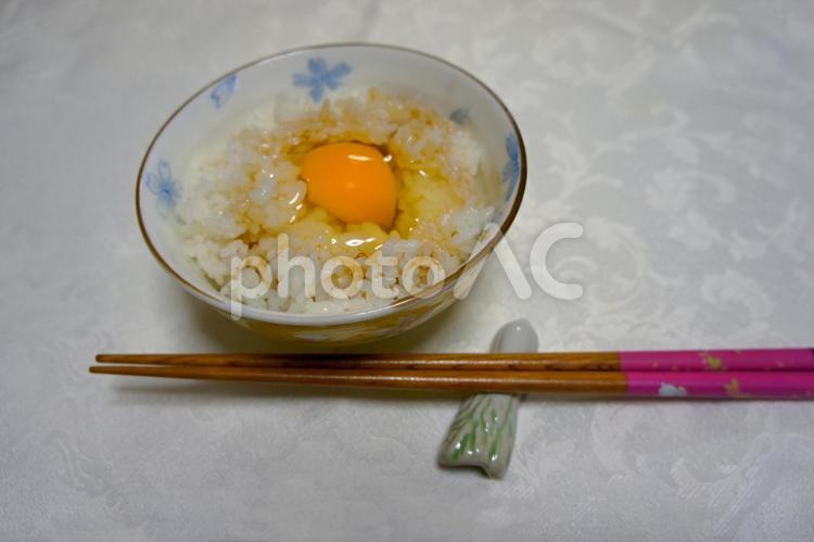 なでしこ卵の御飯 たまごの写真素材