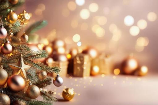 シックなカラーのクリスマスツリーの写真